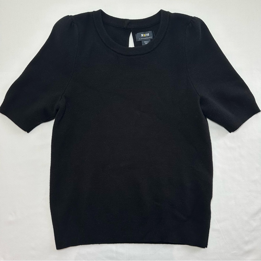Anthropologie Maeve Black Sweater Blouse